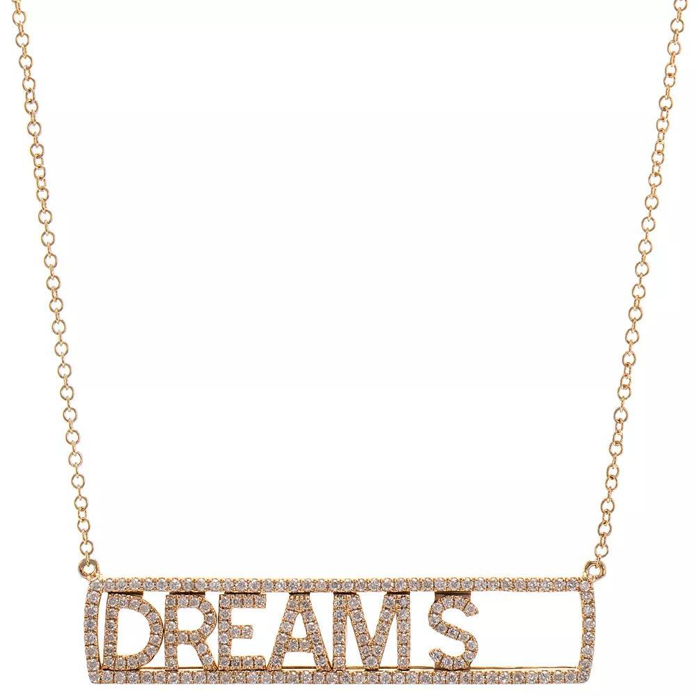 Luxle 14k Gold 1/2 Carat T.W. Diamond "Dreams" Necklace, Women's Product Image