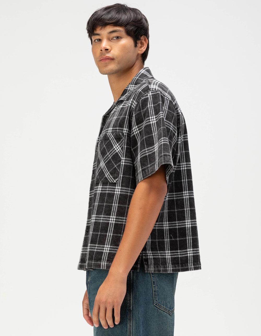 RSQ Mens Washed Plaid Button Up Shirt Product Image