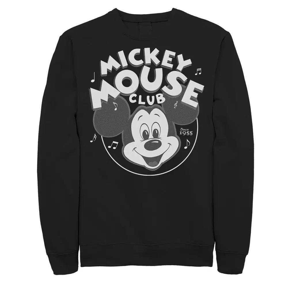 Disney's Mickey Mouse Big & Tall Mickey Mouse Club Badge Graphic Fleece, Men's, Size: 3XL, Black Product Image