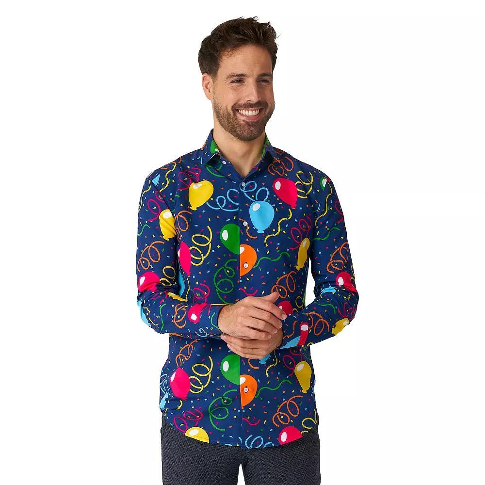 Men's Suitmeister Confetti Balloons Shirt, Size: Medium Product Image