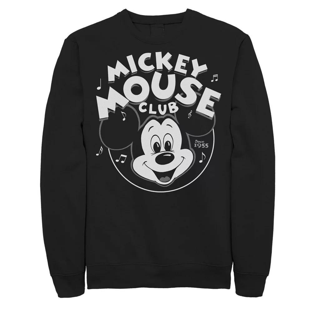 Disney's Mickey Mouse Big & Tall 100 Years Mickey Club Badge Graphic Fleece, Men's, Size: 3XL Tall, Black Product Image