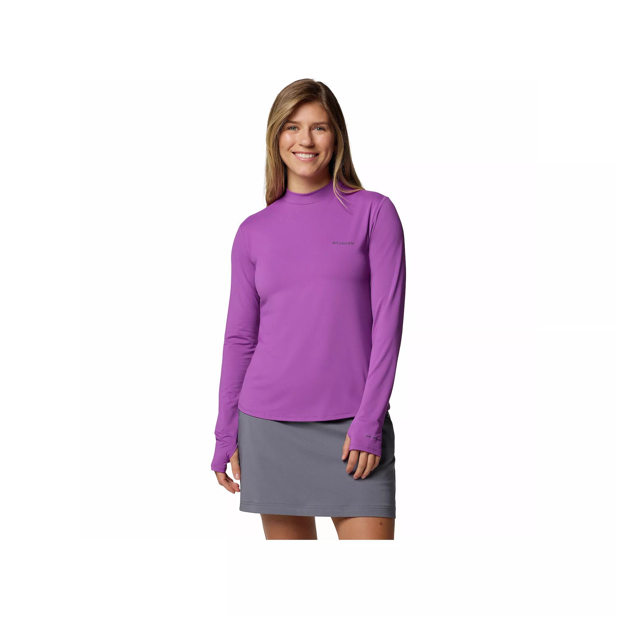 Women's Columbia Chill River UPF 50 Long Sleeve Mock Neck Shirt, Size: Small, Blue Product Image
