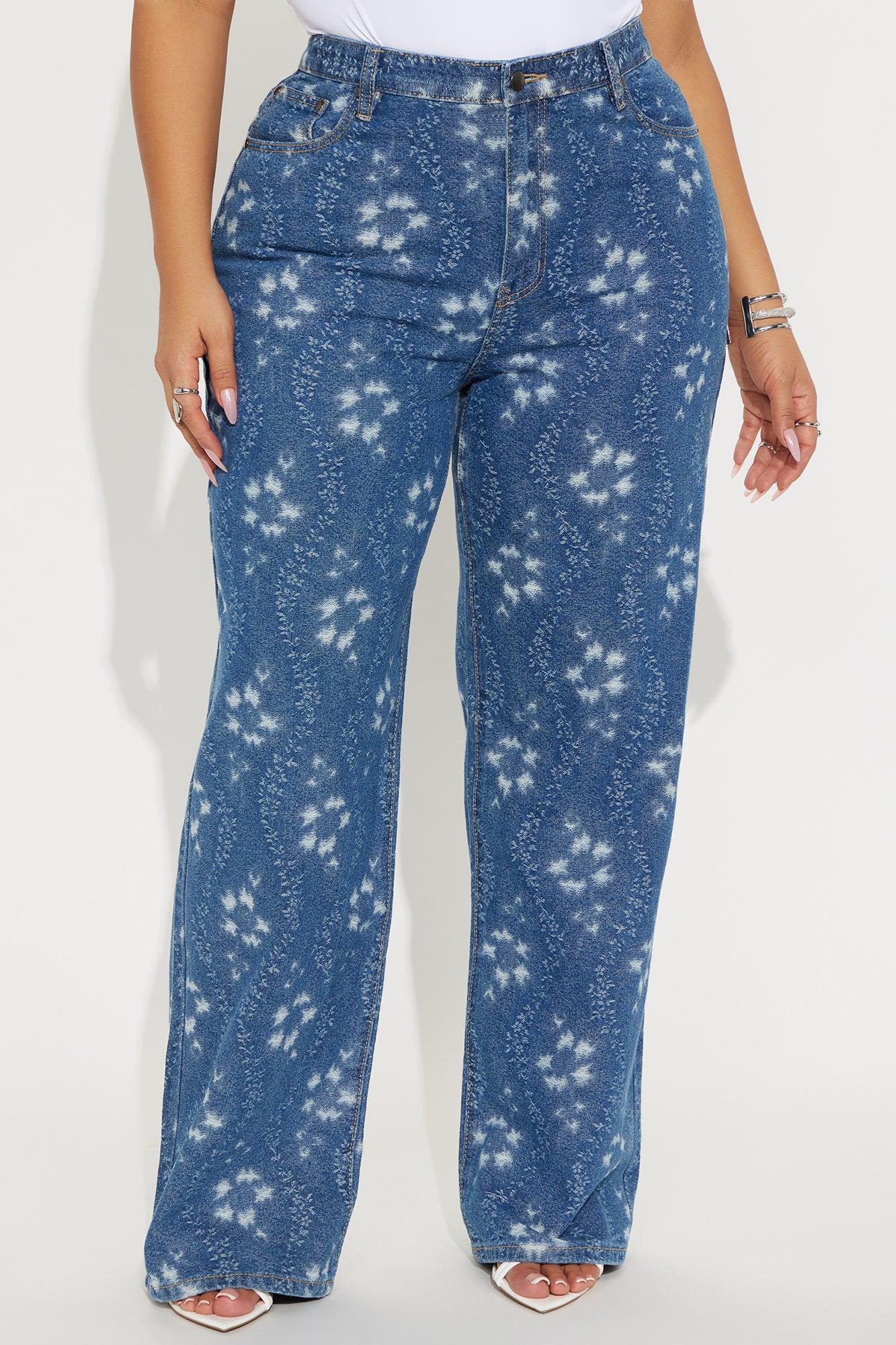 Kaleidoscope Dreams Straight Leg Jeans - Medium Wash Product Image