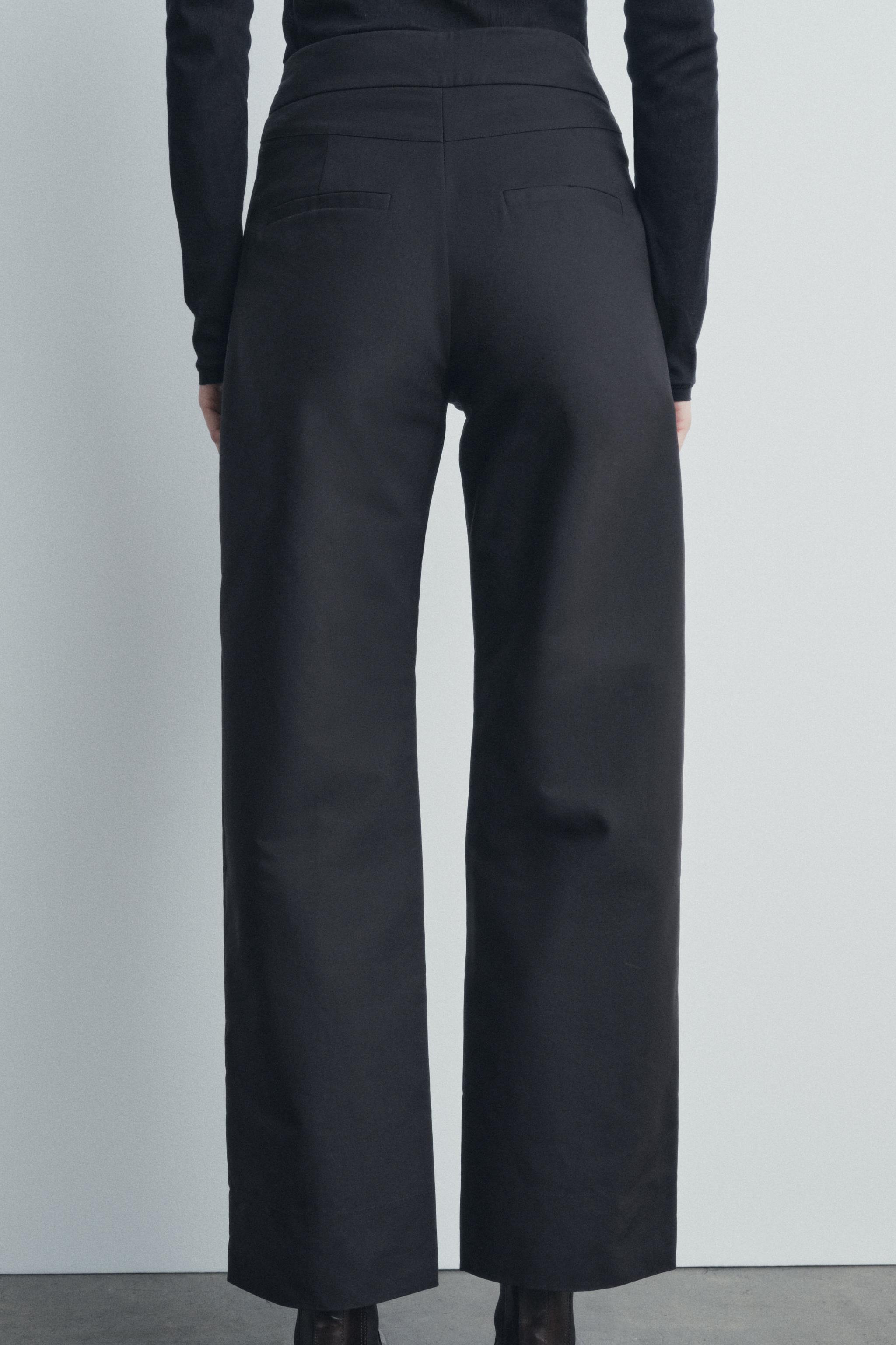 STRAIGHT FIT CREPE PANTS Product Image