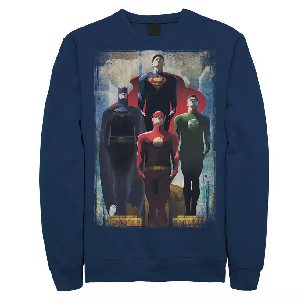 Men's DC Comics Justice League Heroes Look Up Sweatshirt, Size: Large, Black Product Image