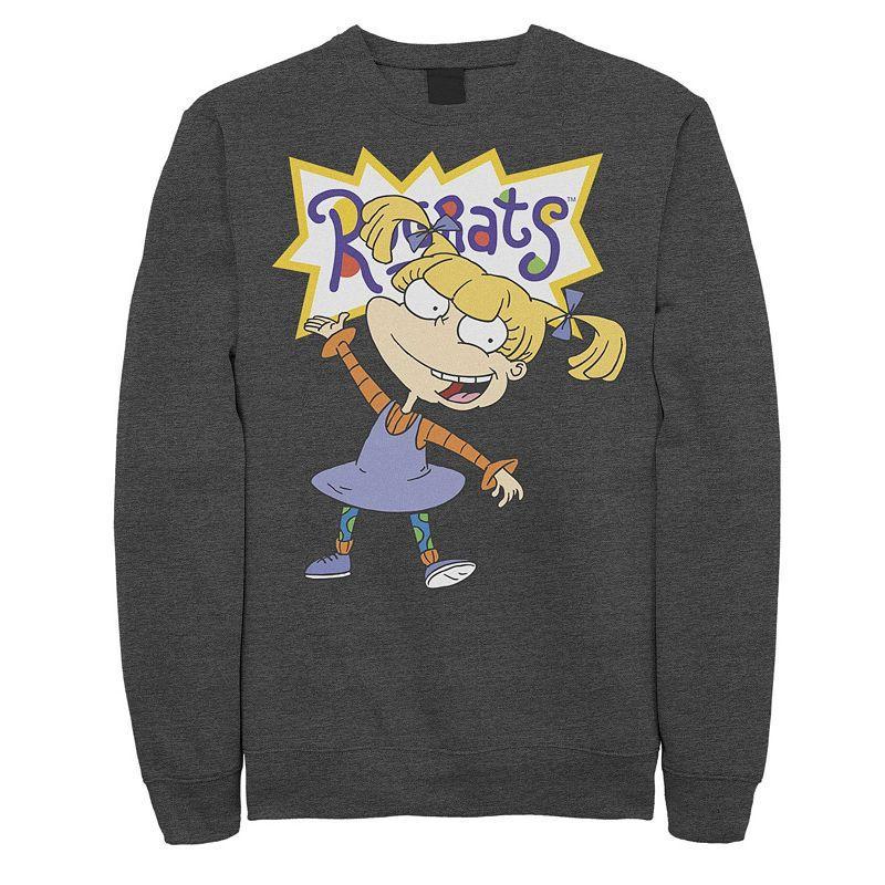 Mens Nickelodeon Rugrats Angelica Simple Portrait Fleece Grey Heather Product Image