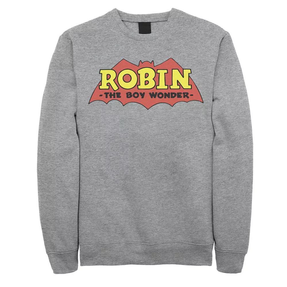 Men's DC Comics Robin The Boy Wonder Classic Logo Sweatshirt, Size: Medium, Grey Heather Product Image