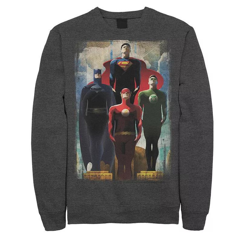 Men's DC Comics Justice League Heroes Look Up Sweatshirt, Size: Large, Black Product Image