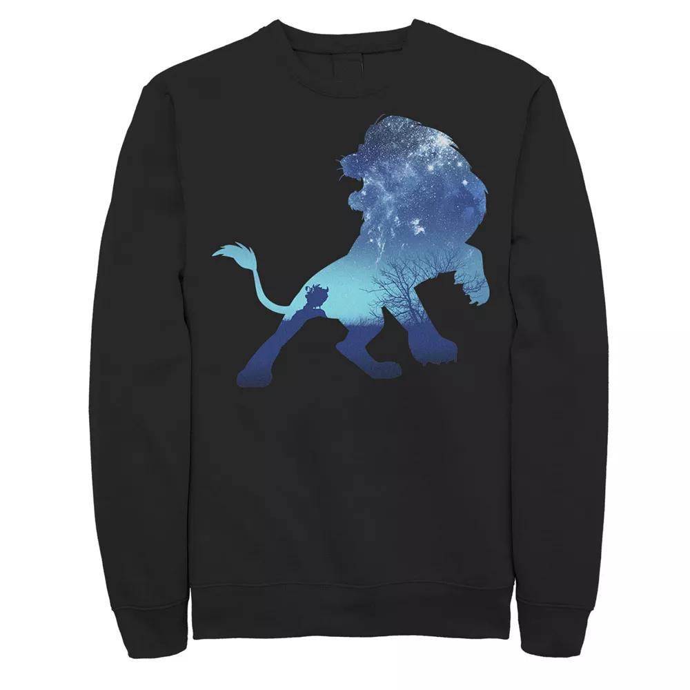 Disney's The Lion King Simba Sky Silhouette Men's Sweatshirt, Size: Small, Black Product Image