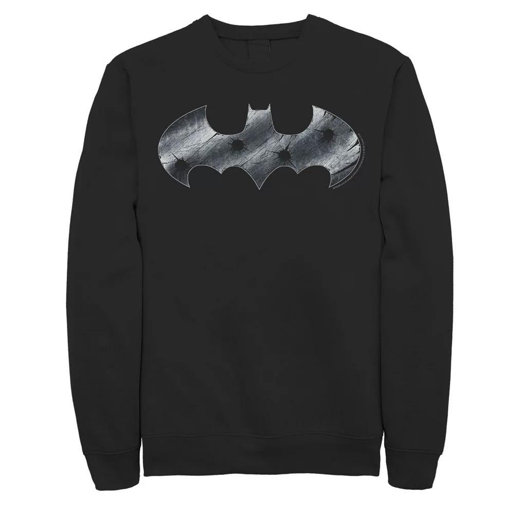 Men's DC Comics Batman Steel Logo Sweatshirt, Size: Large, Black Product Image