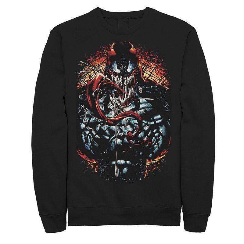 Men's Marvel Carnage Fear Graphic Fleece Pullover, Size: XXL, Black Product Image