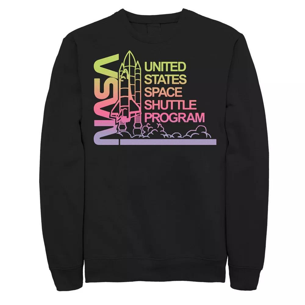 Men's NASA Gradient Space Program Logo Sweatshirt, Size: XL, Black Product Image