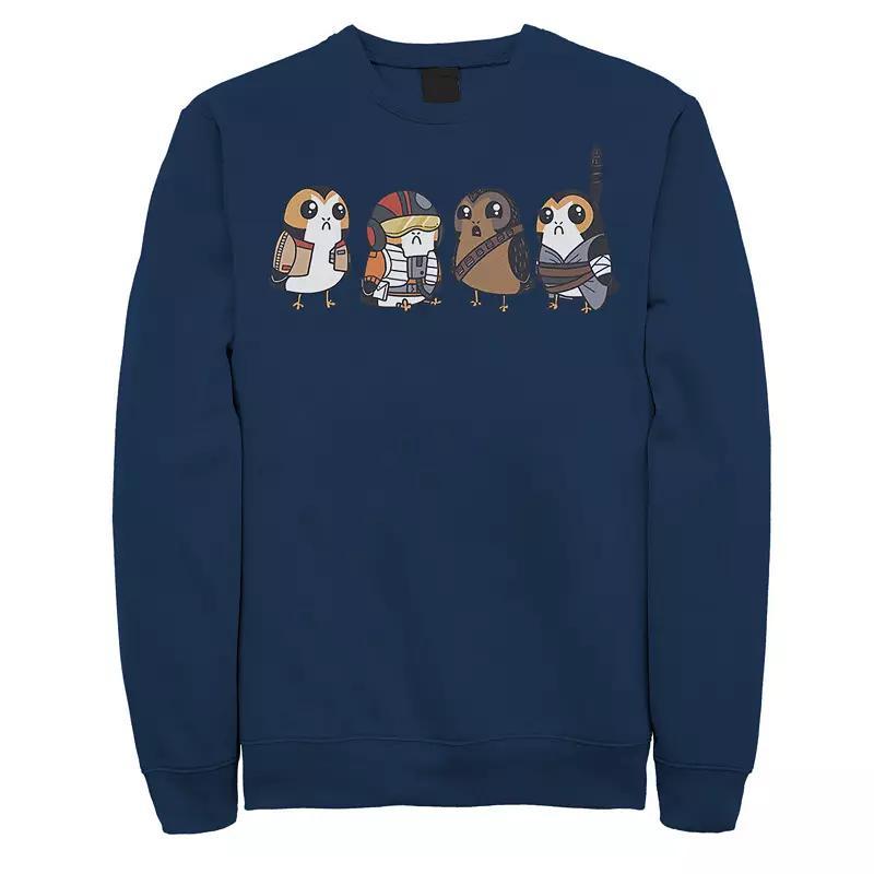 Men's Star Wars Cute Porgs Dressed As Characters Portrait Sweatshirt, Size: XXL, Blue Product Image