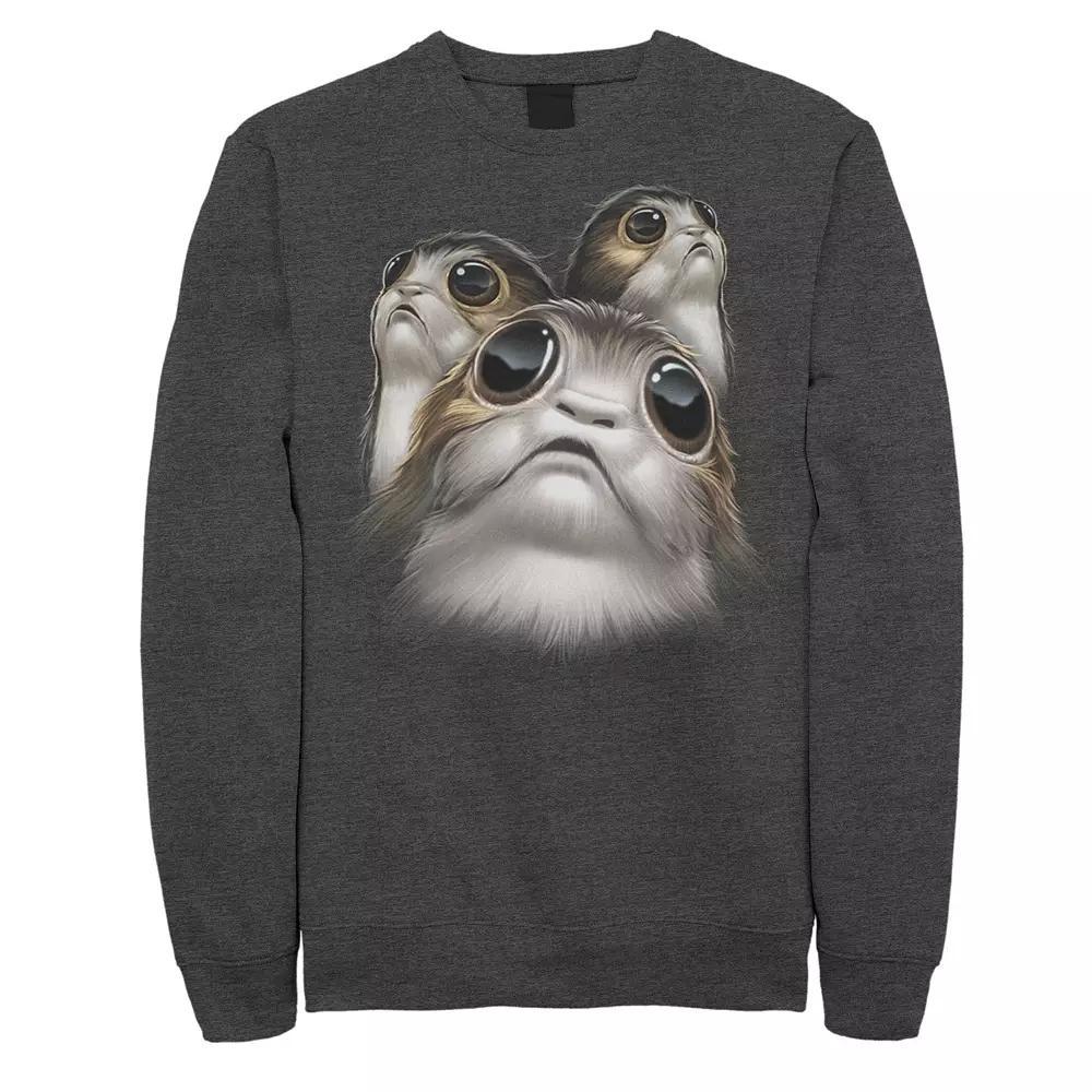 Men's Star Wars Episode 8 Porgs Sweatshirt, Size: Medium, Grey Heather Product Image