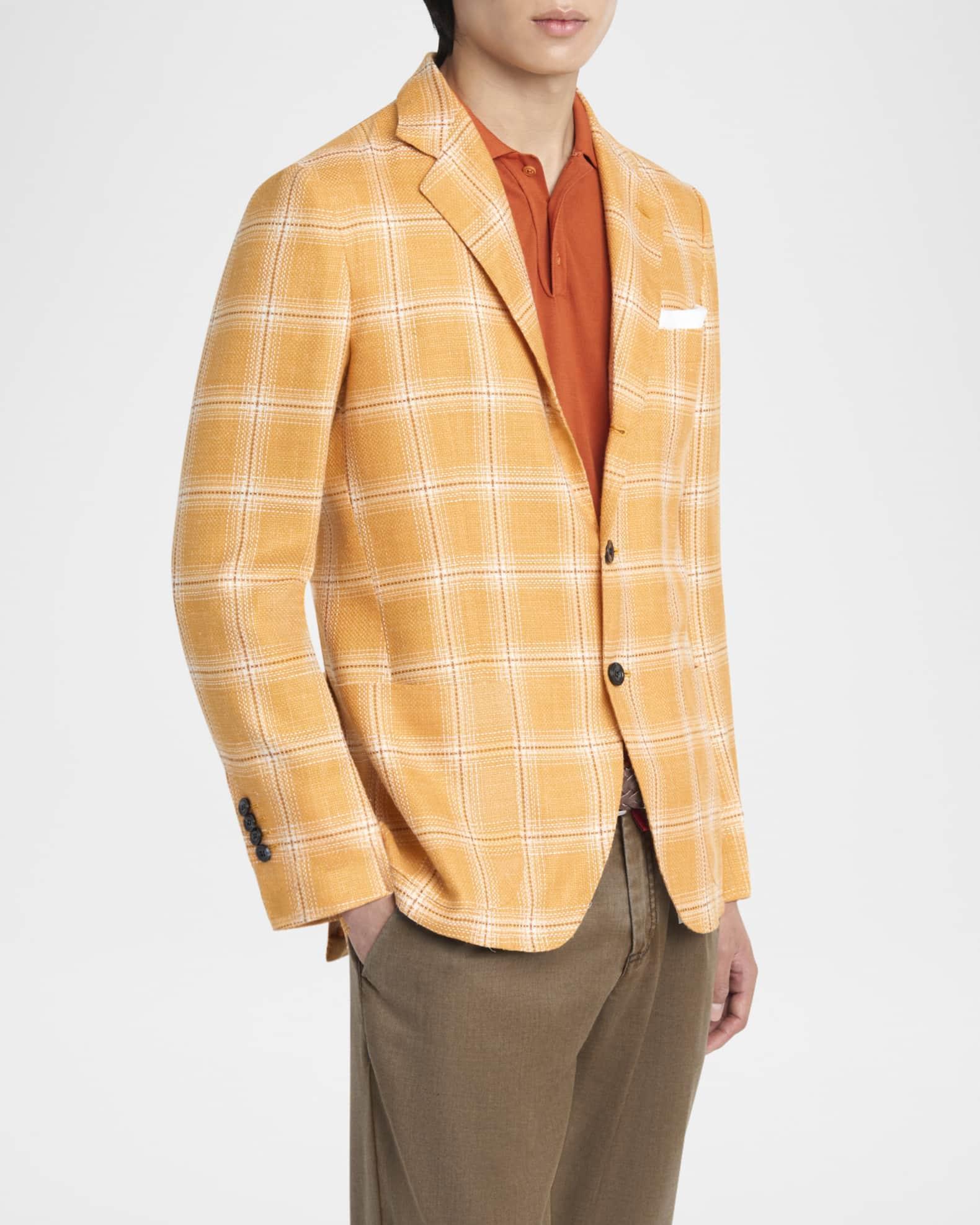 Mens Cashmere-Blend Plaid Sport Coat Product Image