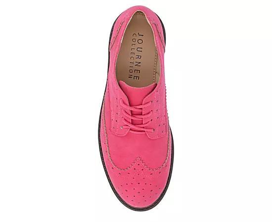 Journee Claudiya Tru Comfort Foam Womens Oxford Shoes Brown Product Image