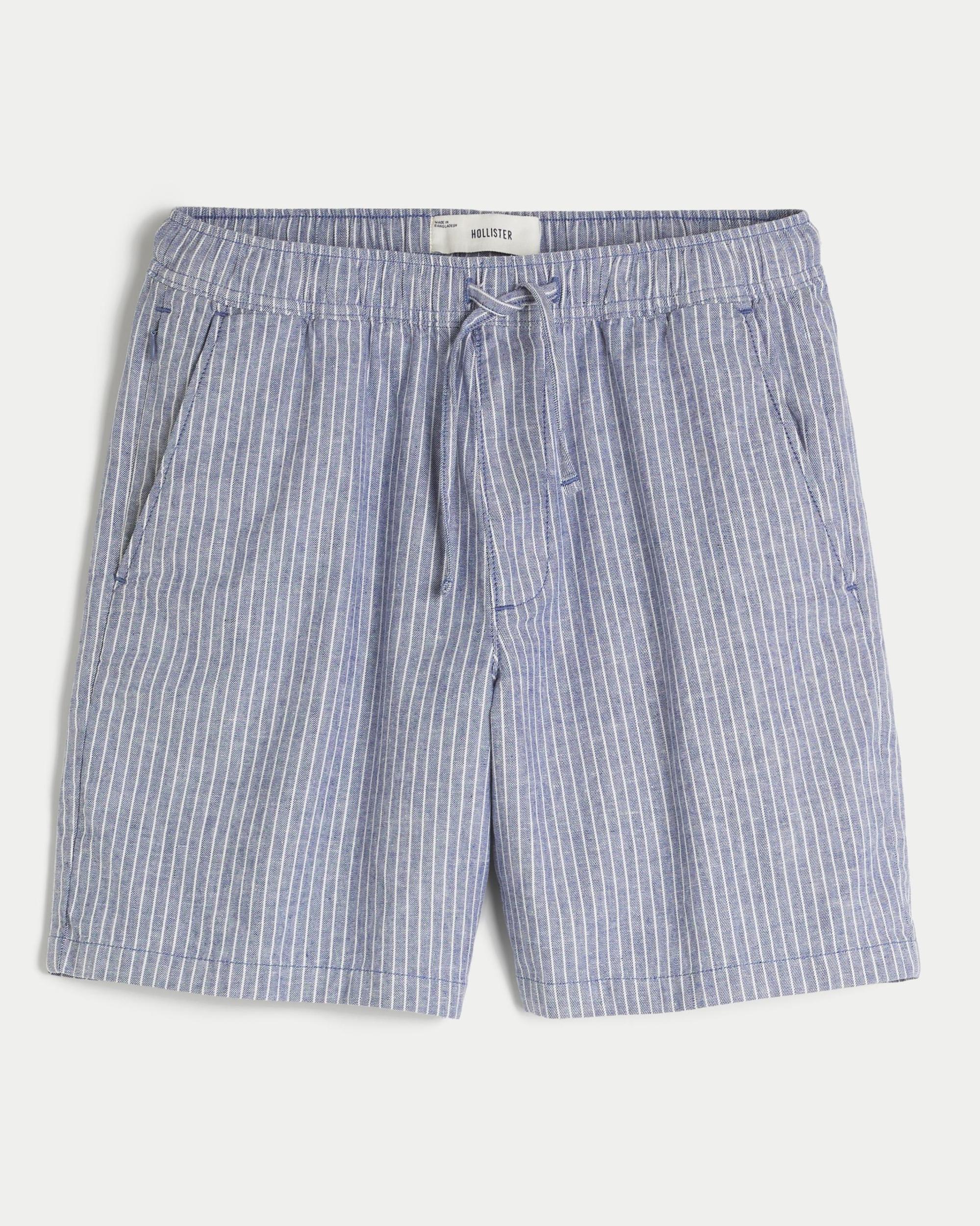 Flex-Waist Linen-Blend Pull-On Shorts 8” Product Image