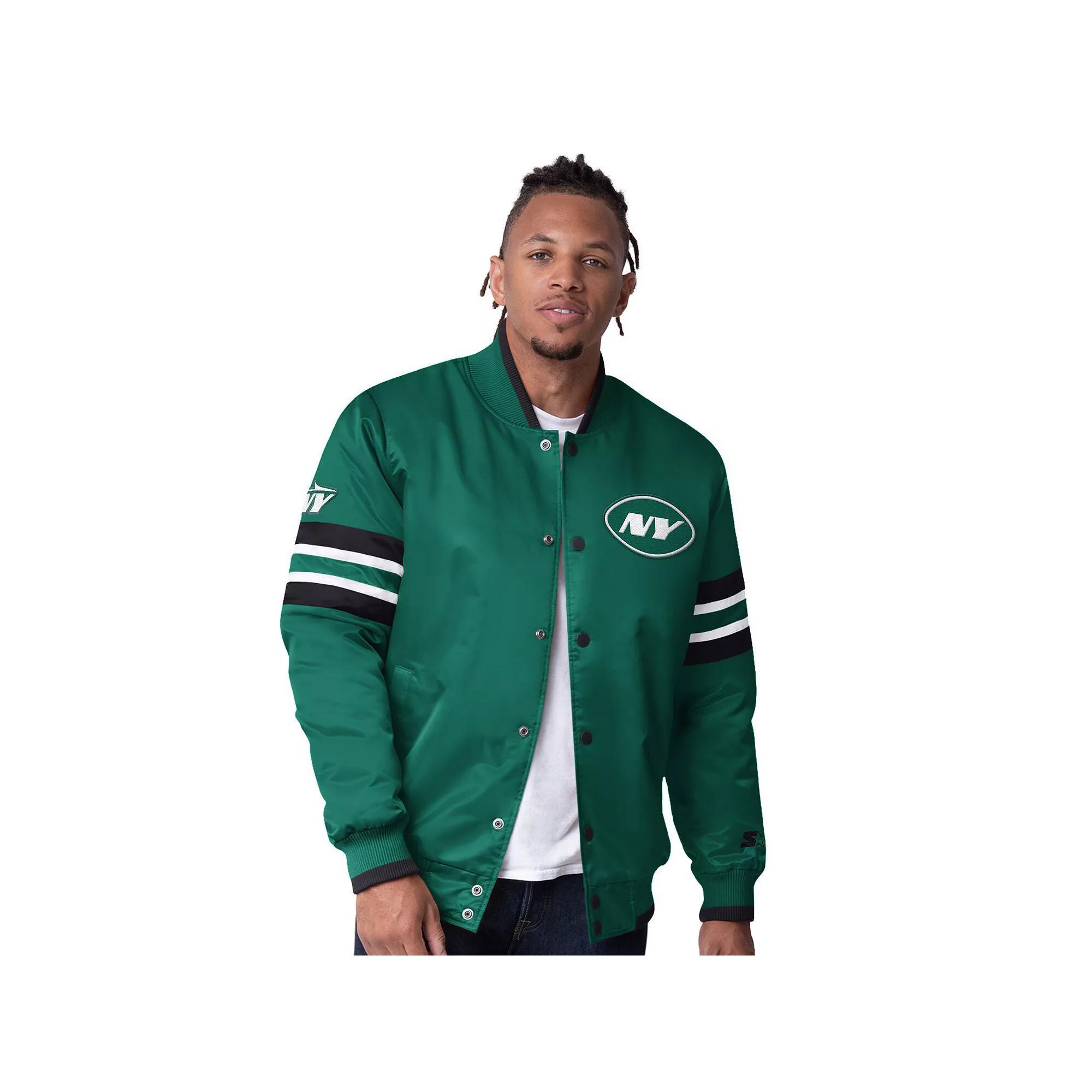 Mens Starter New Orleans Pelicans Scout Varsity Satin Full-Snap Jacket Blue Product Image