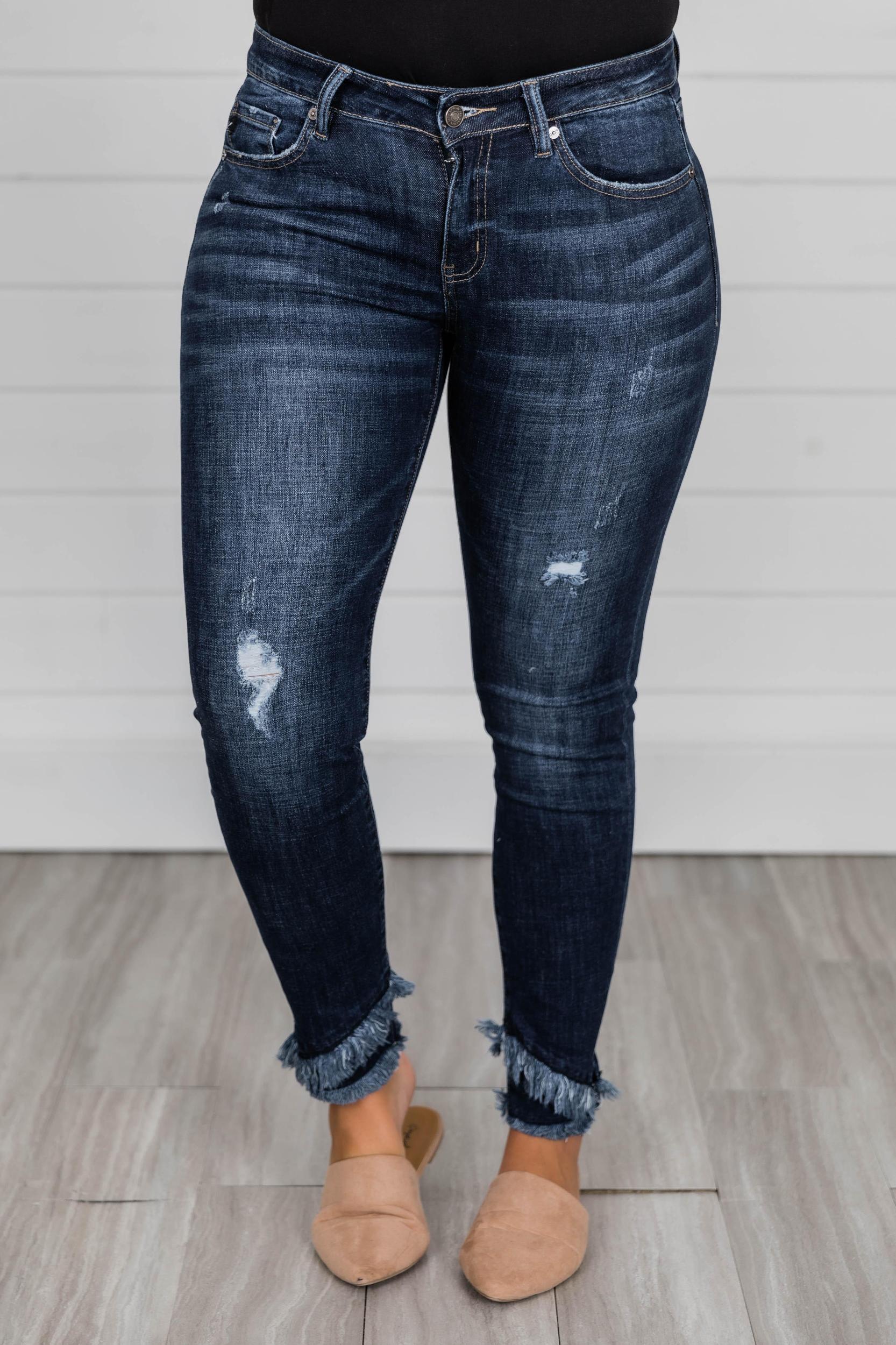 Jamie Dark Wash Skinny Jeans FINAL SALE Product Image
