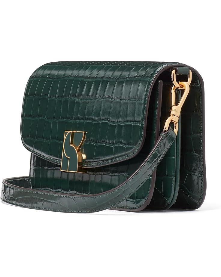 Dakota Croc Embossed Leather Small Crossbody Product Image