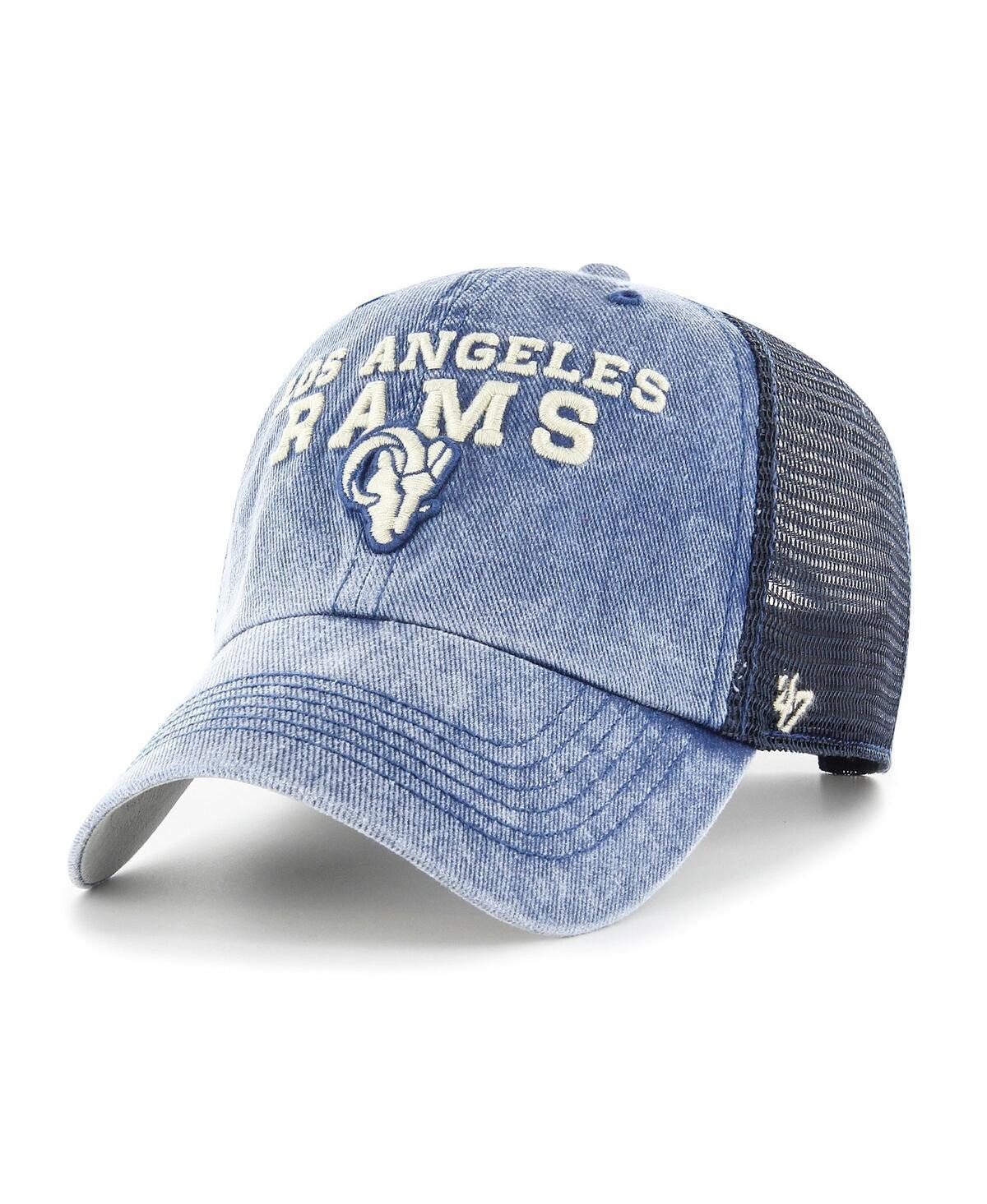 Men's '47 Navy Los Angeles Rams Drumlin Trucker Clean Up Snapback Hat, Blue Product Image