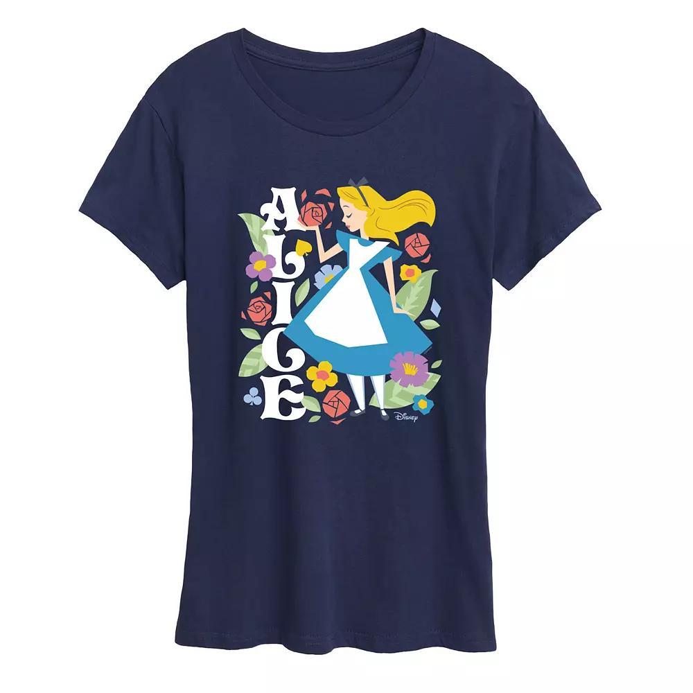 Disneys Alice in Wonderland Womens Botanical Graphic Tee Product Image