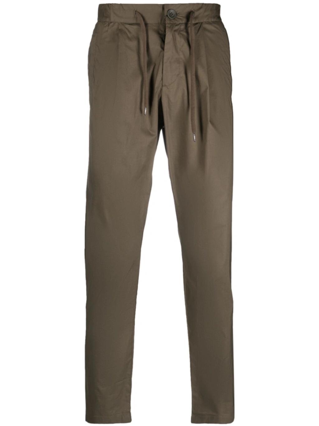 HERNO Drawstring Straight-leg Trousers In Green Product Image