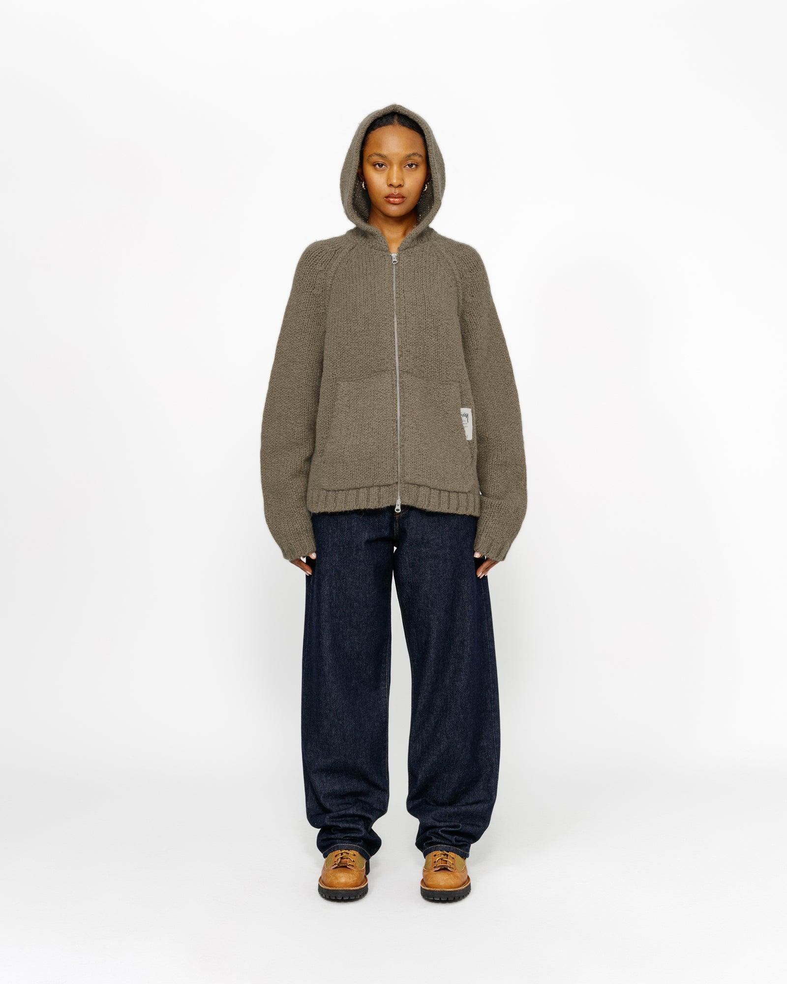 CHUNKY KNIT ZIP HOODIE Male Product Image