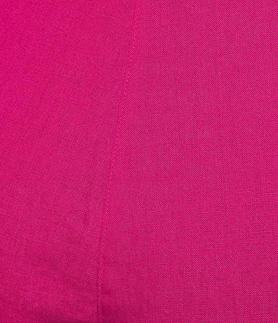 Eileen Fisher Plus Organic Linen Mid-Rise Straight Leg Pants Product Image