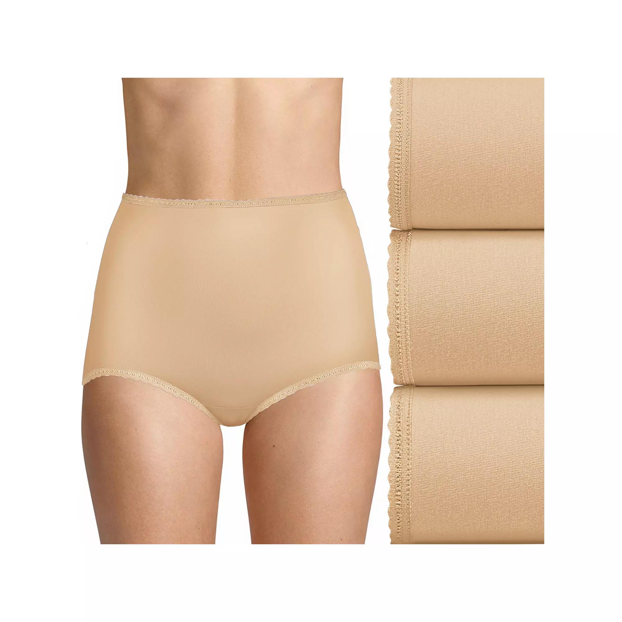 Bali Skimp Skamp 3-Pack Brief Underwear DFA633, Women's, Size: 7, Pink Glass Blue Product Image