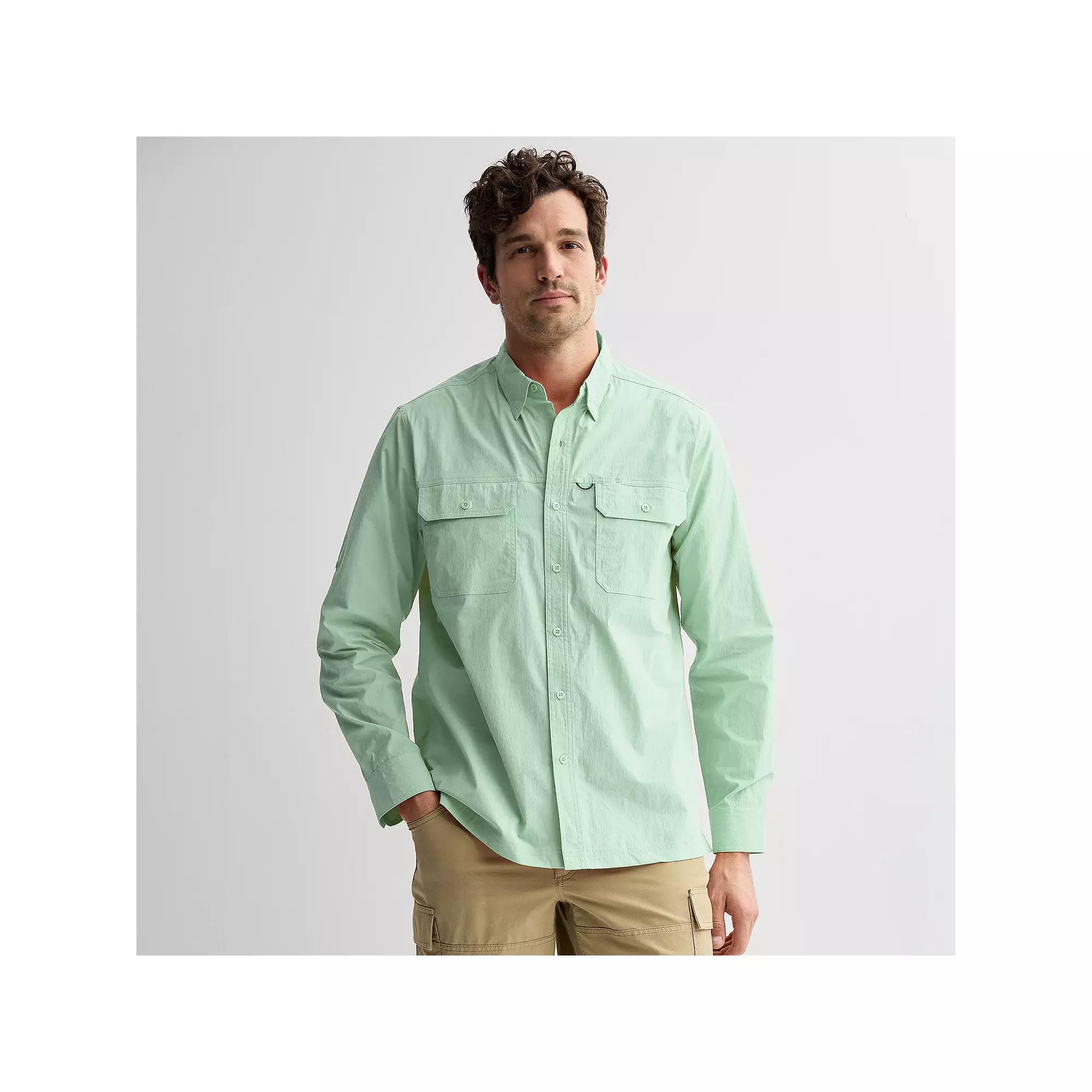 Men's Sonoma Goods For Life® UPF-50 Long Sleeve Outdoor Shirt, Size: XL, Faintless Green Product Image