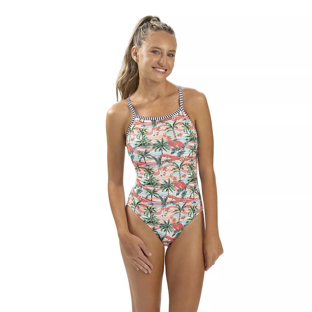 Womens Dolfin Uglies Aloha Print Racerback Competitive One-Piece Swimsuit Product Image