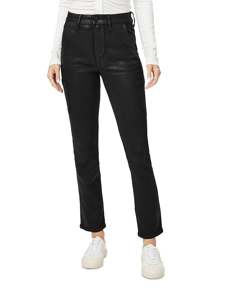 Womens Jolie Coated Straight-Leg Crop Pants Product Image