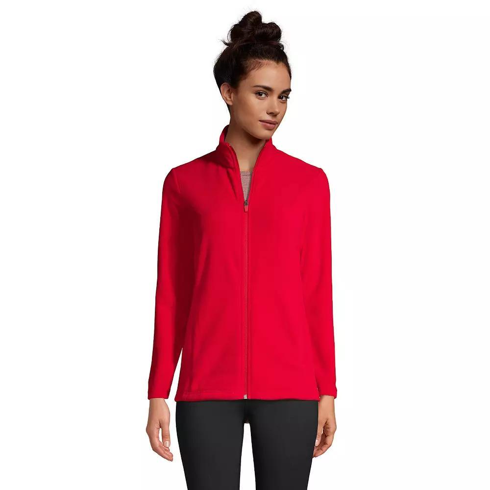 Petite Lands' End Full Zip Fleece Jacket, Women's, Size: Medium Petite, Rich Red Product Image