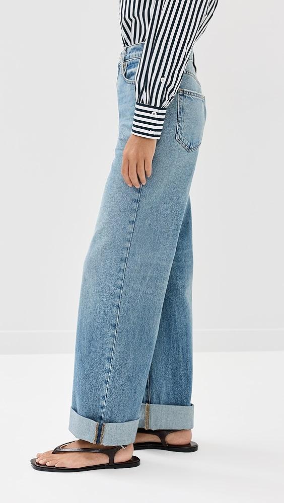 FRAME Le Jane Wide Leg Cuffed Jeans | Shopbop Product Image
