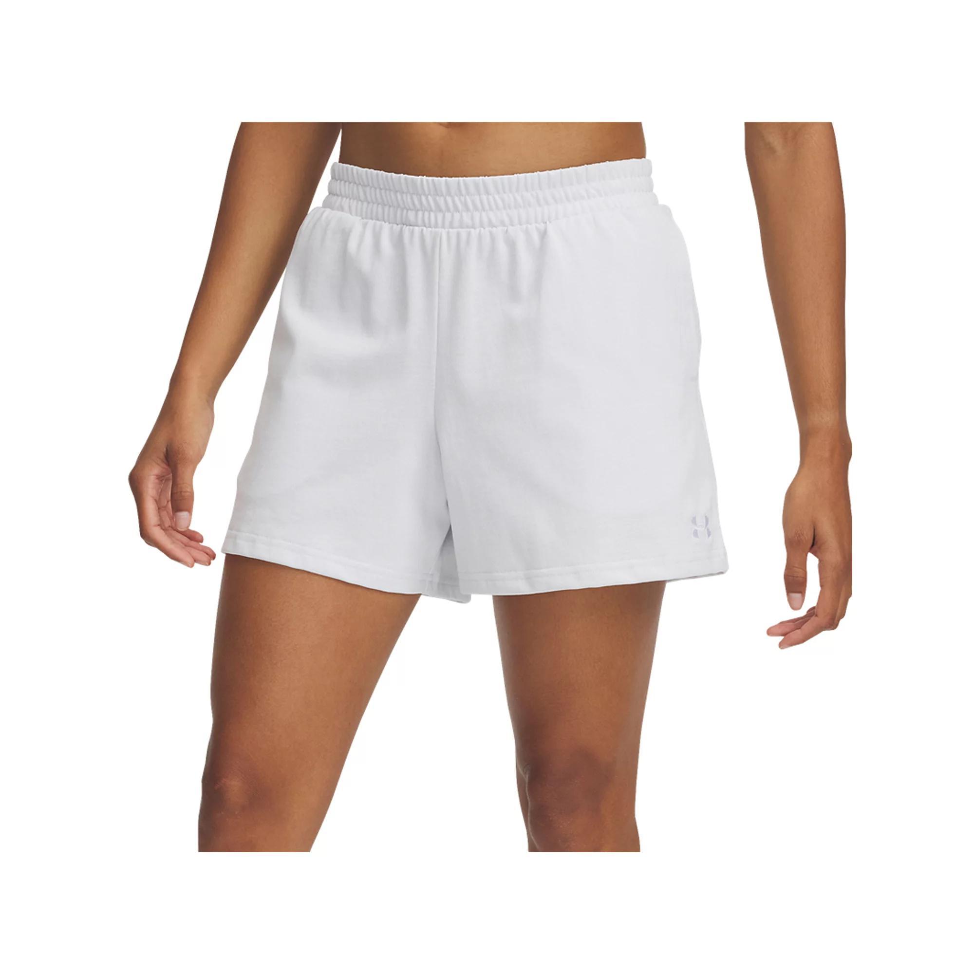 Women's Under Armour Rival Knit Shorts, Size: Large, Gray Medium Grey Product Image