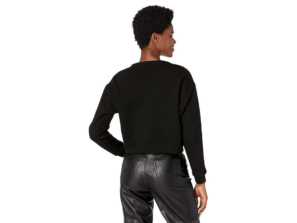 MONROW 1/2 Zip Cropped Sweatshirt Women's Clothing Product Image