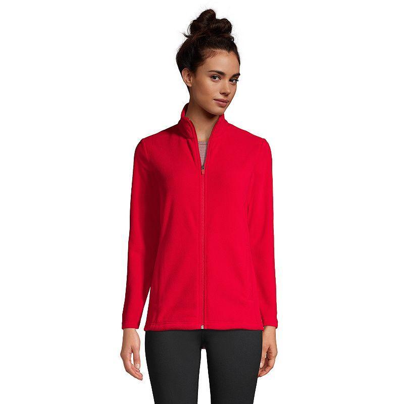 Petite Lands' End Full Zip Fleece Jacket, Women's, Size: Medium Petite, Rich Red Product Image