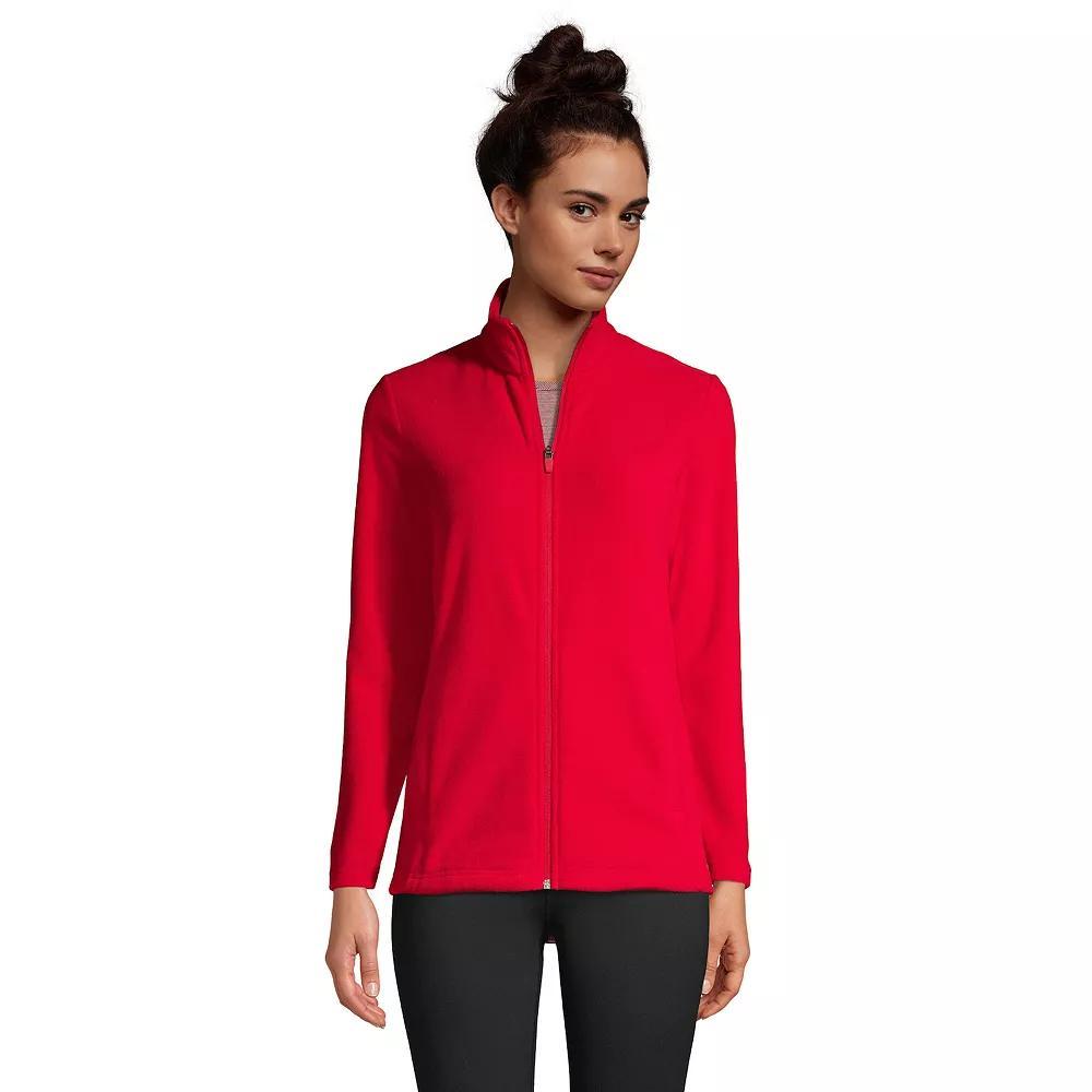 Petite Lands' End Full Zip Fleece Jacket, Women's, Size: Medium Petite, Rich Red Product Image