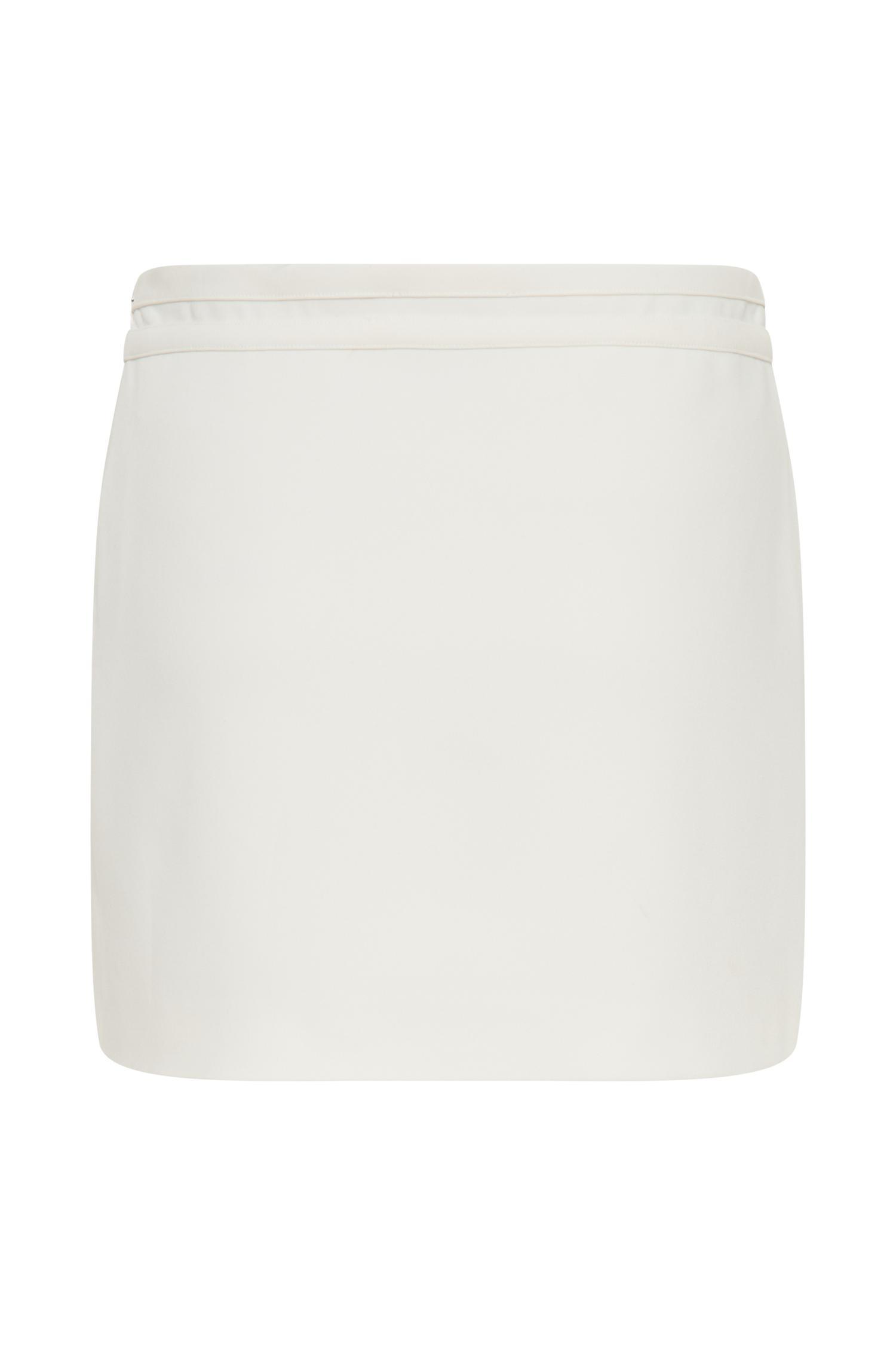 Letitia Suiting Mini Skirt With Buckle - Ivory Product Image
