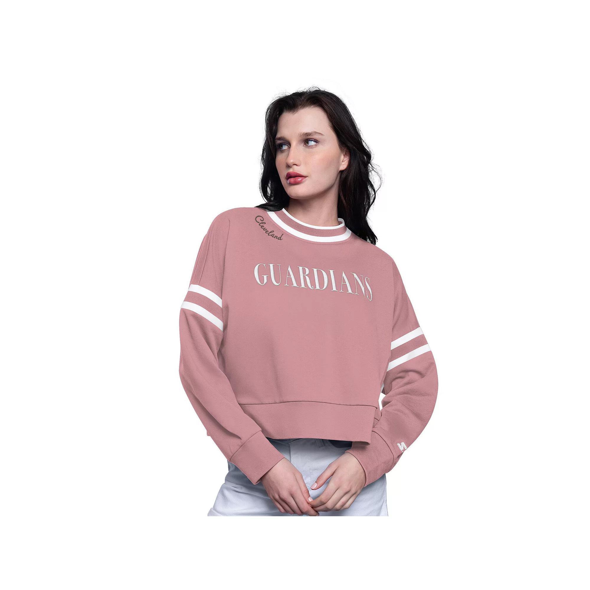 Women's Starter  Pink San Francisco Giants Power Play Cropped Pullover Sweatshirt, Size: XS Product Image