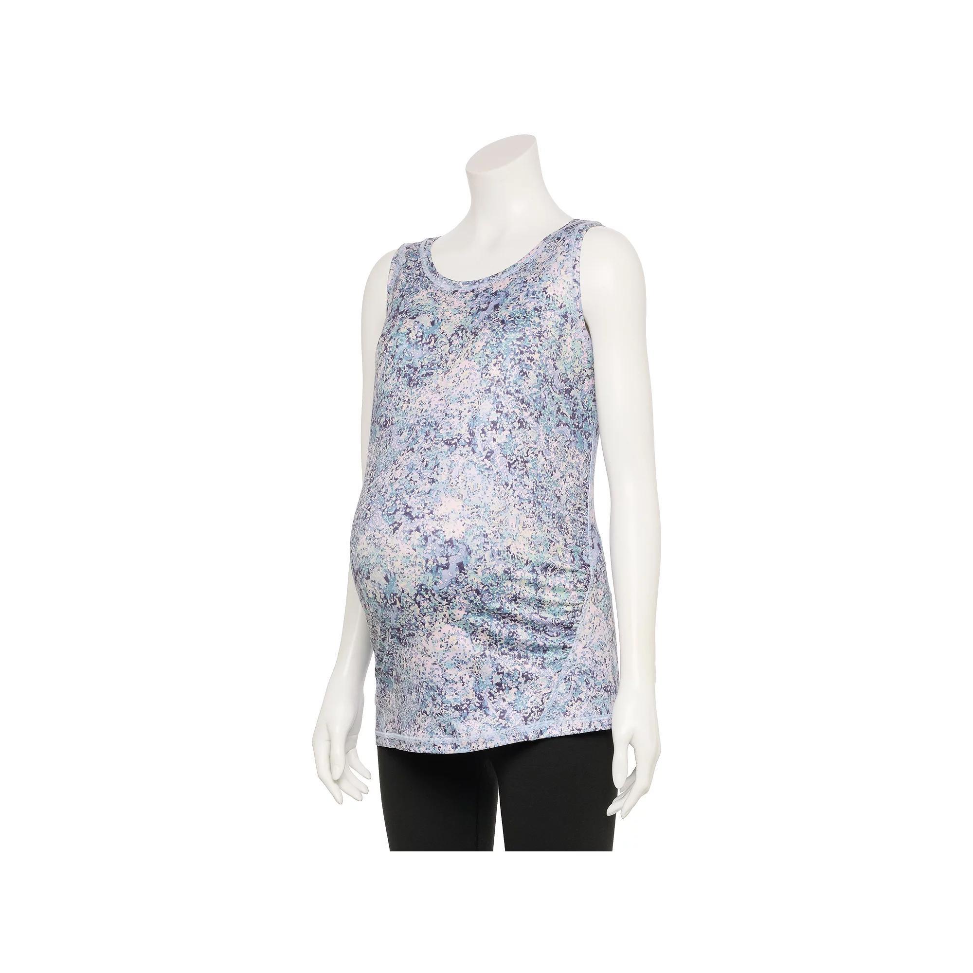 Maternity Tek Gear Tank Top, Women's, Size: Large, Blue Spots Product Image