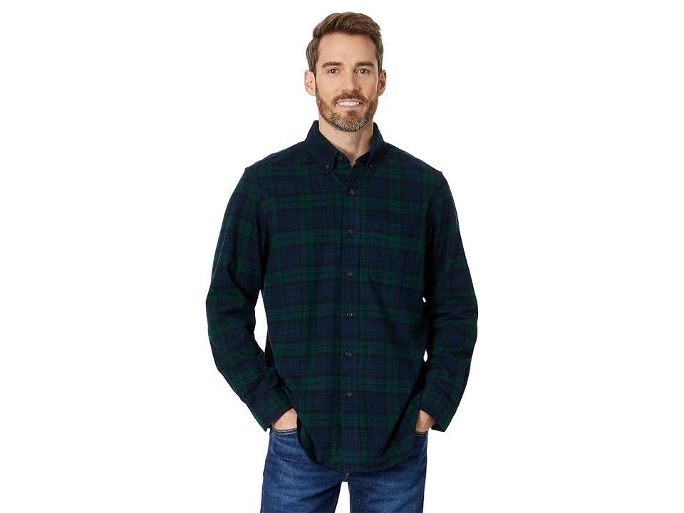 L.L.Bean Stewart Scotch Grey Plaid Flannel Long Sleeve Woven Shirt Product Image