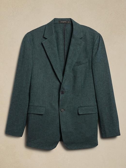 Tailored-Fit Linen-Blend Suit Jacket Product Image