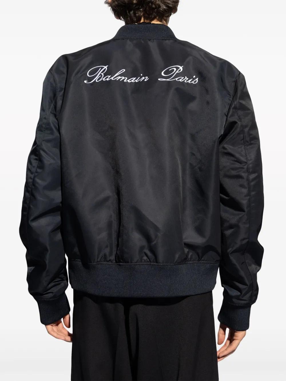 logo-embroidered bomber jacket Product Image