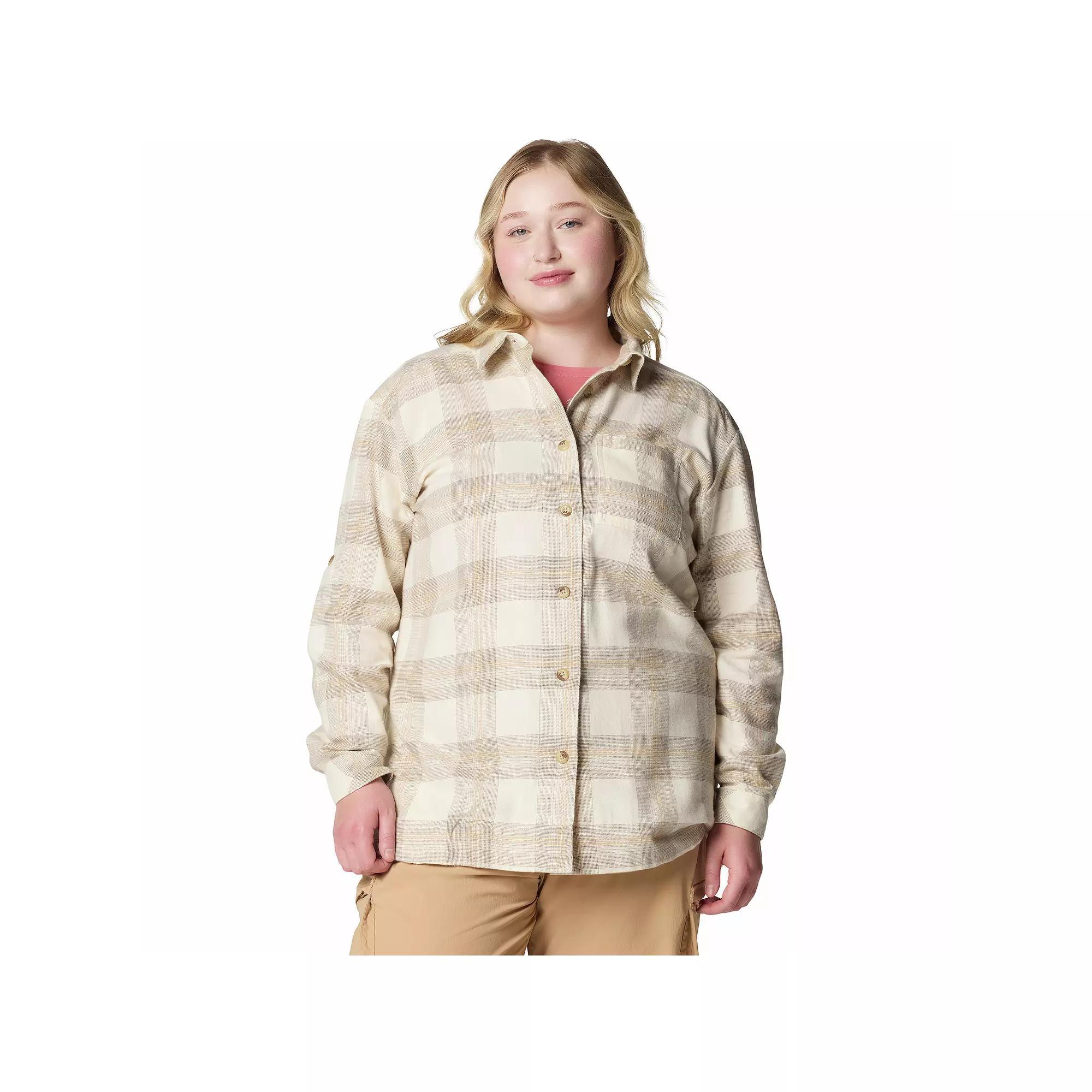 Plus Size Columbia Holly Hideaway™ Plaid Flannel Shirt, Women's, Size: 2XL, Canteen Team Plaid Product Image