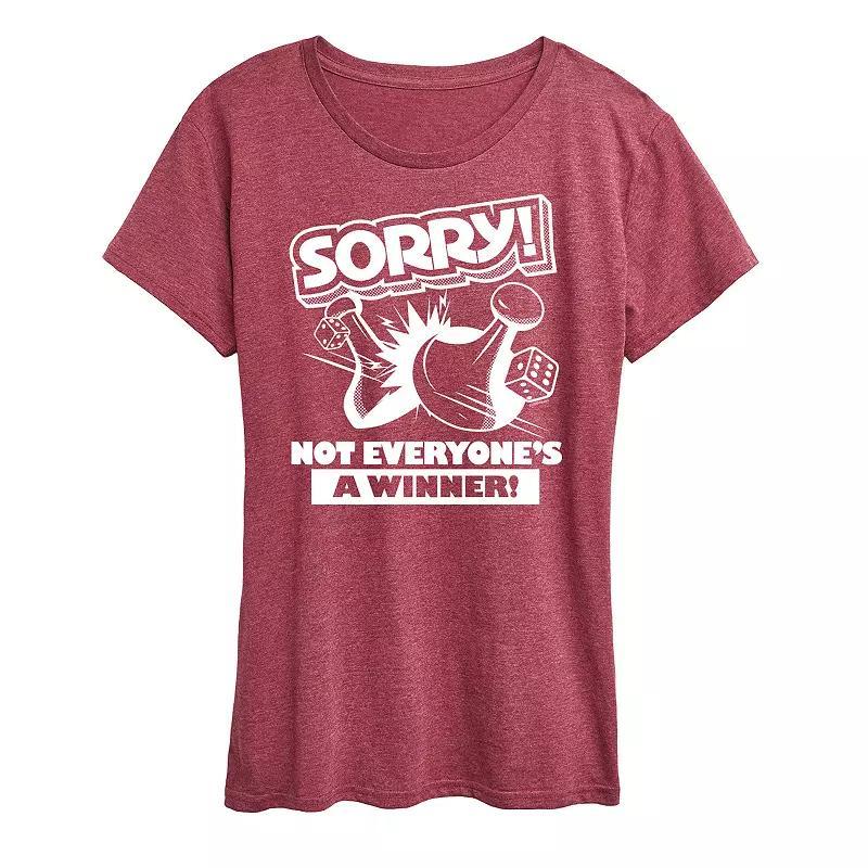 Womens Sorry Not Everyones A Winner Graphic Tee by Hasbro Grey Royal Blue Product Image