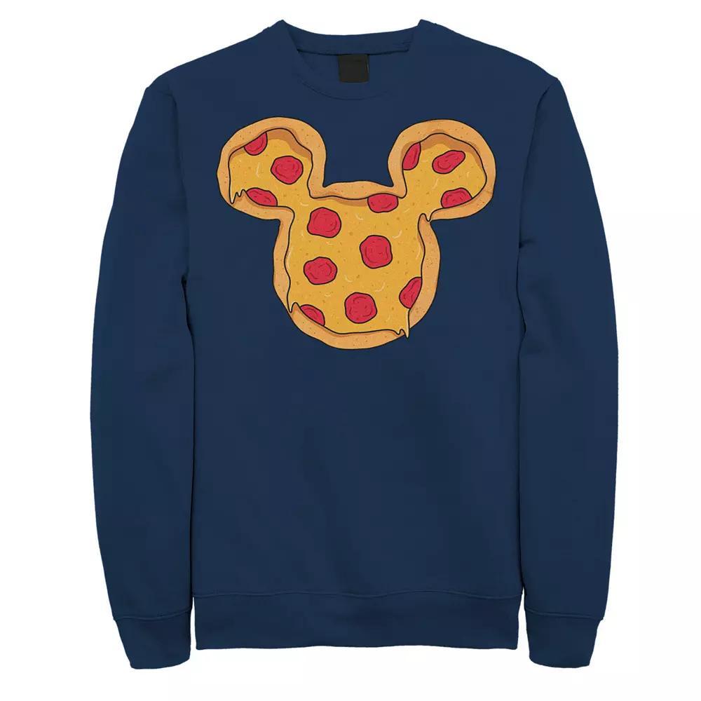 Men's Disney's Mickey And Friends Mickey Pizza Ears Sweatshirt, Size: Medium, Blue Product Image
