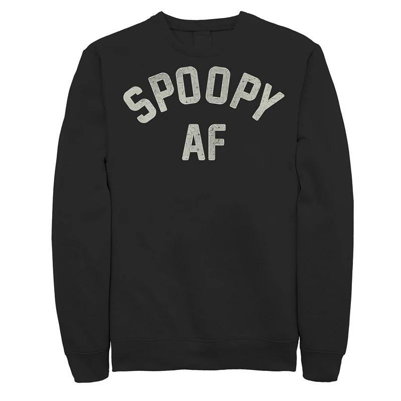 Mens Spoopy AF Halloween Sweatshirt, Men's, Size: XXL, Black Product Image
