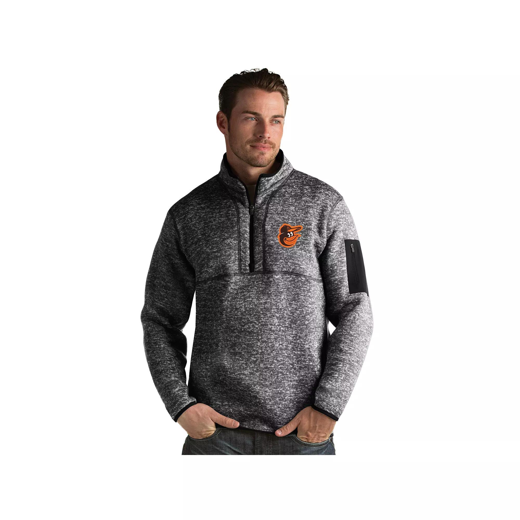 Men's Antigua Baltimore Orioles Fortune Pullover, Size: 3XL, Black Product Image